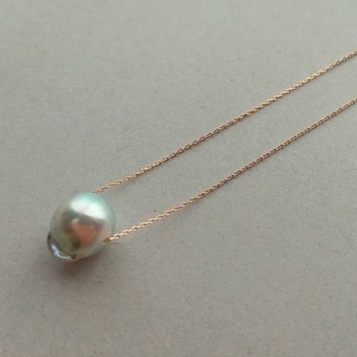 K10YGあこやバロック真珠スルーネックレス　グレー系　母の日におすすめ☆(PRAY-akoyapearl-さん)のメインイメージ