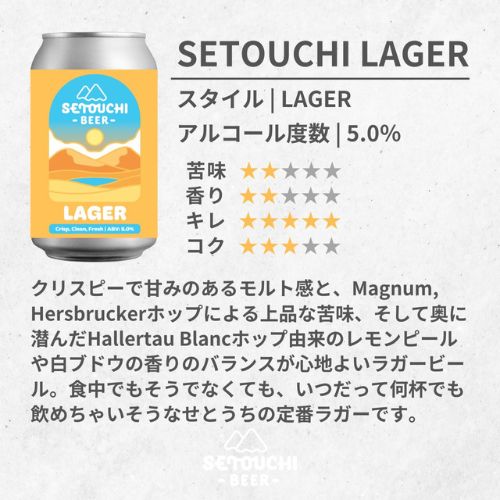 【12缶セット】クラフトビール SETOUCHI LAGER（※これはお酒です）(エイシアグローバルさん)のメインイメージ