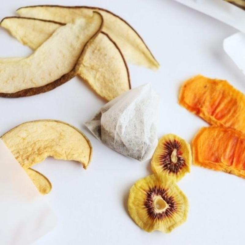 ノンシュガーグリーンルイボスティーdeフルーツティー[ラフランス・柿・キウイ・りんご]3個セット(BLUE BLUEBERRY FARMさん)のメインイメージ