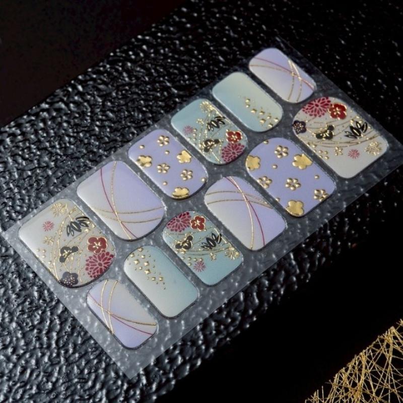 和風ネイルシール　Nail Sticker 吉松⽵梅(ロング)(LUNAKAさん)のメインイメージ