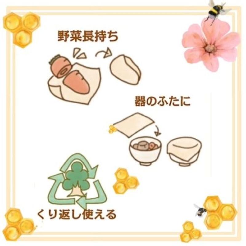 みつろうらっぷ　レインボーストライプ（ブルー）　【Mサイズ】(withHoneyさん)のメインイメージ