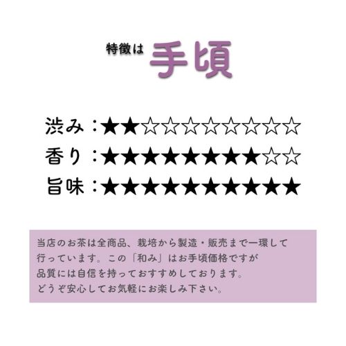 和み／85g　茨城県産猿島茶(さしま茶)(松田製茶　Heart Mall店さん)のメインイメージ