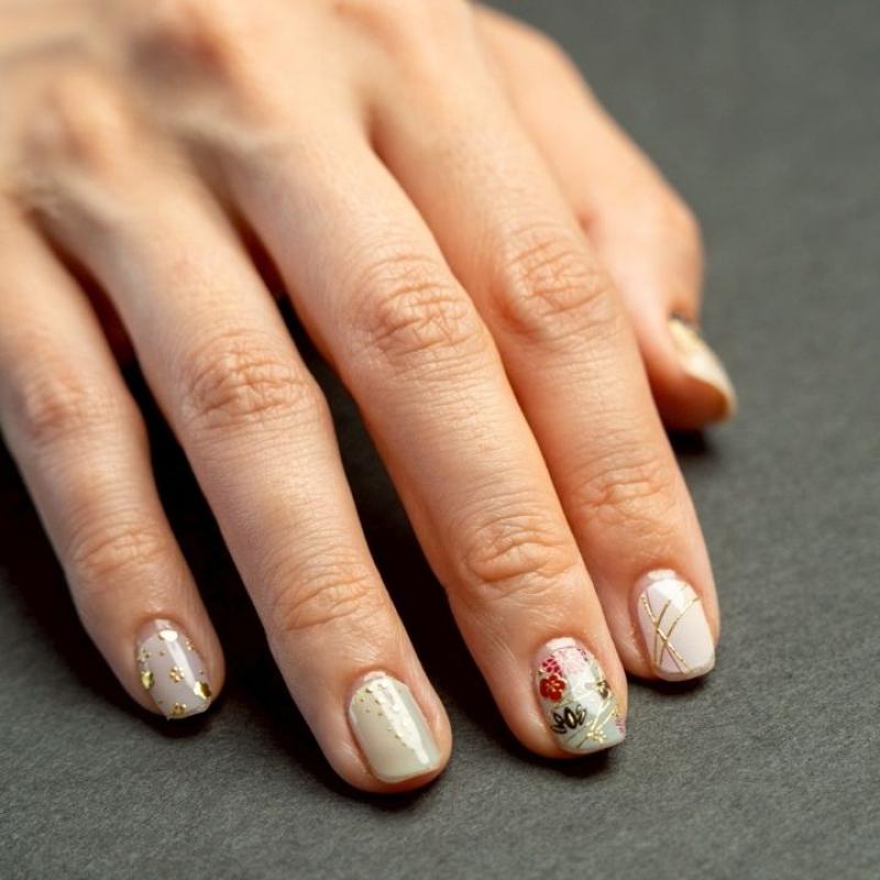 和風ネイルシール　Nail Sticker 吉松⽵梅(ロング)(LUNAKAさん)のメインイメージ